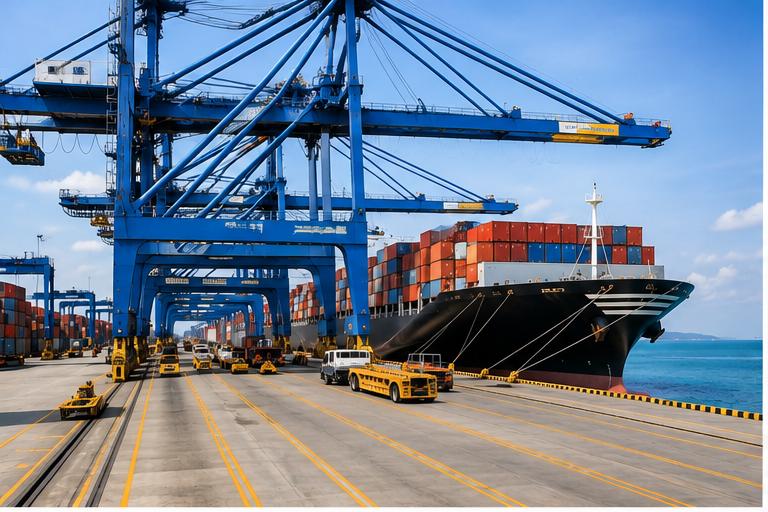 Port terminal and customs operations